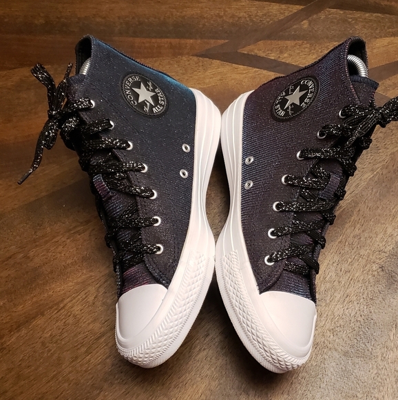 Converse Chuck Taylor All Star Glitter Fade High Tops Women’s 6.5 - Picture 2 of 16